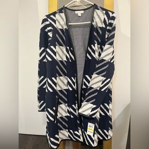 Charter Club Blue Patterned Cardigan
